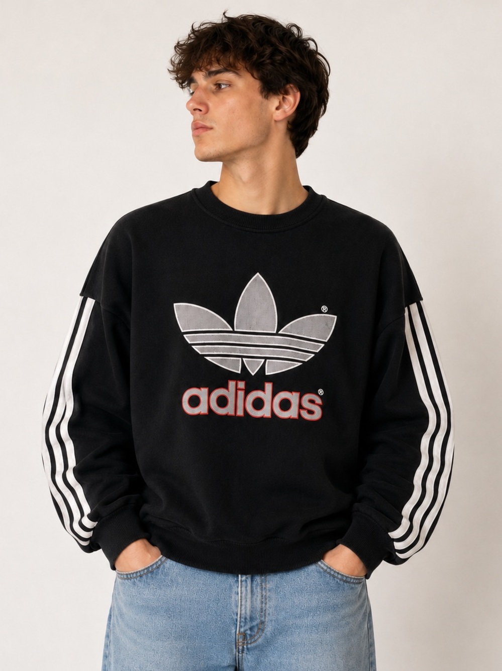 Vintage Adidas Made in Canada Trefoil 3 Stripe Sweatshirt